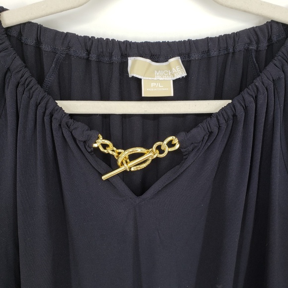 Michael Kors Chain Detail Blouse Sz LP - Picture 2 of 8